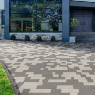 Marshalls Modal X Textured Paving Block Light Granite 50x100x200mm