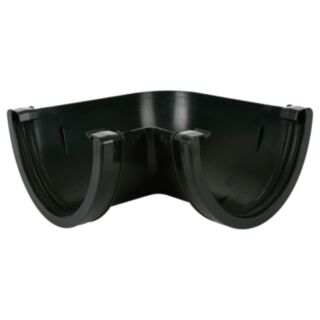 Half Round Deepstyle Gutter 90° Angle Bend Black 170mm