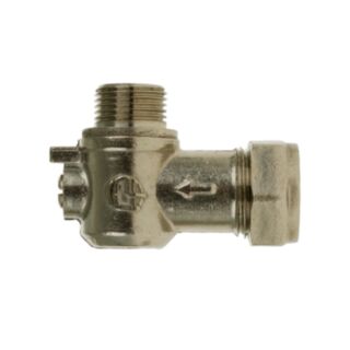 Flat Faced Angled Isolation Valve 15mm x ⅜