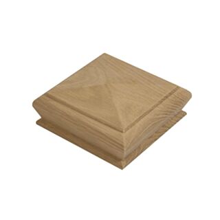 Burbidge Pyramid Newel Cap White Oak 90mm