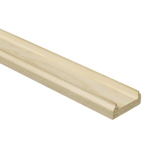 Burbidge Baserail Grooved For 32mm Spindles Pine 22x55x3600mm