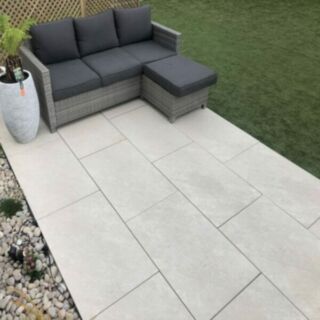 Quartz Porcelain Paving Slab White 20x600x900mm 0.54m²