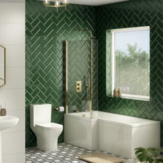 Victoria Wall Tile Ceramic Gloss Green 9x65x200mm 38pk