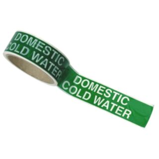 Regin Domestic Cold Water Identification Tape 38mm x 33mtr