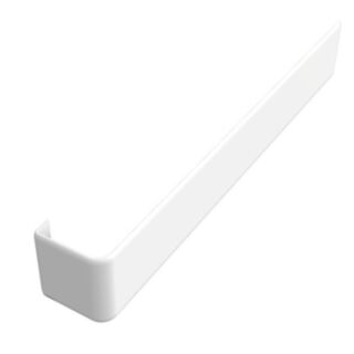 Fascia Single Leg In Line Joint PVCu White 42x47x300mm