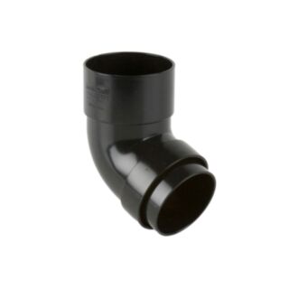 Round Downpipe 112.5° Offset Bend Black 68mm