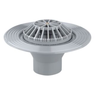 Osma PVCu Domed Flat Roof Outlet Grey 82mm