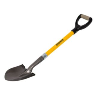 Roughneck Round Point Mini Shovel D Grip Carbon Steel 880mm