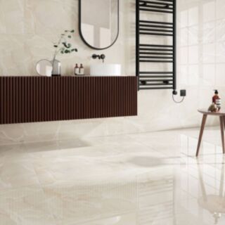 Onyx Wall & Floor Porcelain Polished Ivory 10x600x1200mm