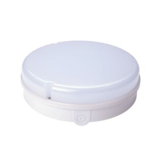 Hispec Atlantic LED Round Bulkhead With Emergency Sensor Cool White IP65 15W