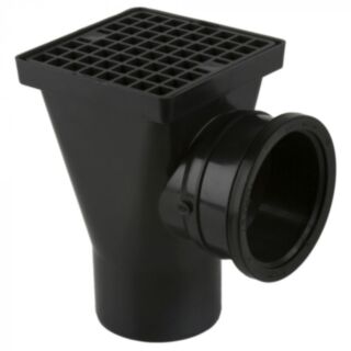 Underground Square Hopper Back Inlet Solvent Socket & Square Grid 110mm