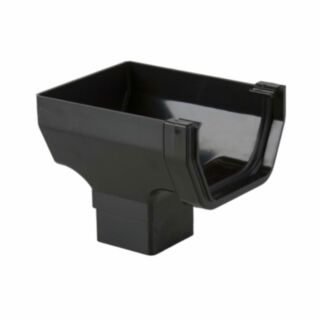 Square Gutter Stop End Outlet Black 114mm