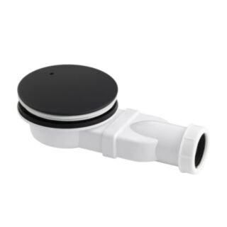 JTP Vos Slim Shower Waste Matt Black 90x225mm