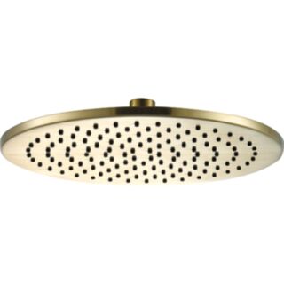 JTP Vos Round Overhead Shower Brushed Brass 250mm