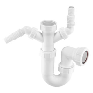 McAlpine Sink Trap with Twin 135° Domestic Appliance Nozzles