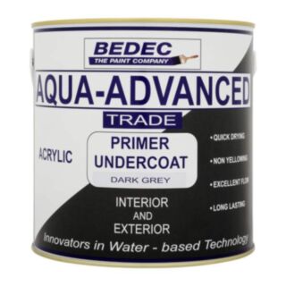 Bedec Aqua Advanced Primer Undercoat Dark Grey 2.5ltr