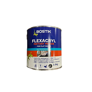 Bostik Flexacryl Instant Repair Waterproofing Compound Black 2.5kg