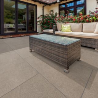 Marshalls Anesso Porcelain Paving Slab Taupe 20x600x600mm 0.72m² 2pk