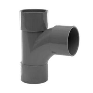 Solvent Weld Waste 92.5° Swept Tee MuPVC Grey Olive 40mm