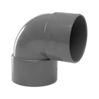 Solvent Weld Waste 90° Knuckle Bend MuPVC Grey Olive 40mm