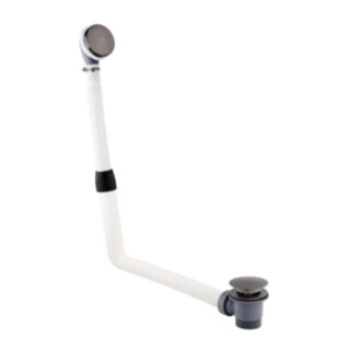 JTP Vos Click Clack Bath Waste & Overflow Fillers Brushed Black ½ 