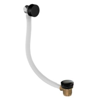 JTP Vos Exofil Click Clack Bath Waste & Overflow Fillers Matt Black ½ x 1320mm
