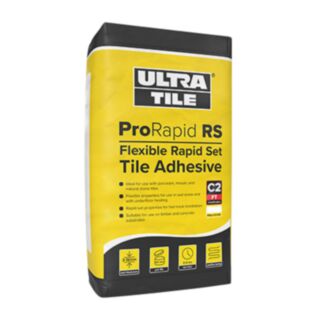 UltraTile ProRapid RS: Flexible Rapid Set Tile Adhesive White 20kg