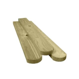 22x100mm Round Top Picket Board Planed All Round Pressure Treated Green