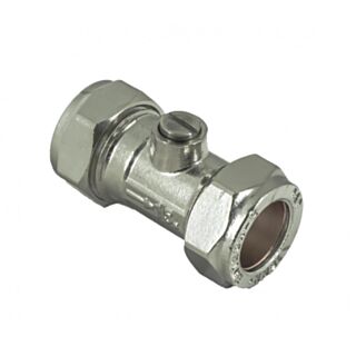 Compression Isolating Valve Chrome 15mm