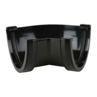 Half Round Deepstyle Gutter 135° Angle Bend Black 115mm