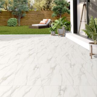 Statuario Porcelain Paving Slab Marble Effect 20x600x900mm 0.54m²