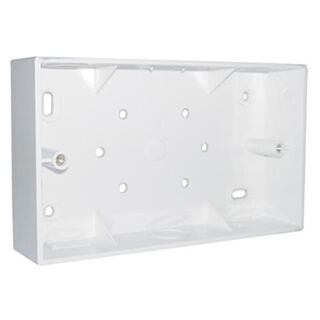 Square Cornered Pattress Box With Knockouts 2 Gang 32mm