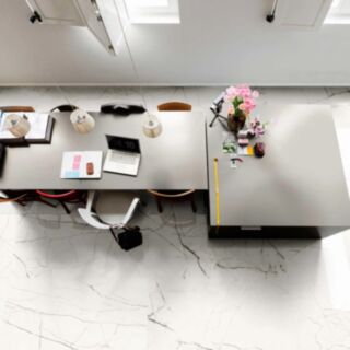 The Room Wall & Floor Tile Porcelain Invisible Matt White 6.5x600x1200mm