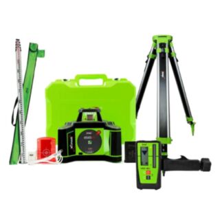 Imex i66R Rotating Laser Level & LRX6 Receiver With Levelling Staff & Aluminium Tripod