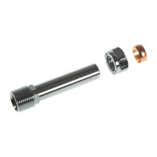 Rigid TRV Extension Piece Chrome 15x100mm