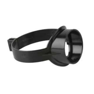 Solvent Weld Soil Strap On Boss With Back Fix Nut & Bolt PVCu Black 110mm