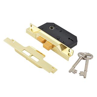 Union 2242 2 Lever Rebated Mortice Sashlock Silver Enamel 78.5mm