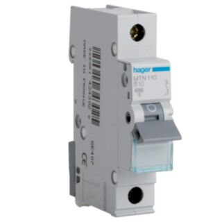 Hager MCB Type B Single Pole 10Amp 6kA