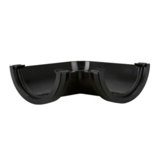 Half Round Gutter 90° Angle Bend Black 112mm