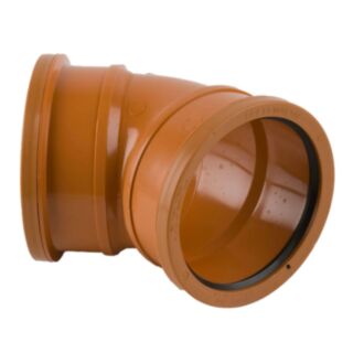 Underground 45° Short Radius Bend Double Socket 110mm