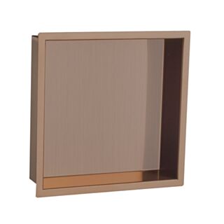 JTP Vos Inwall Shower Niche Brushed Bronze 80x300x300mm