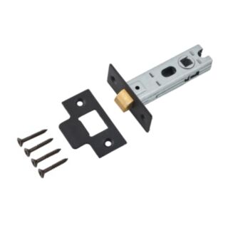 Eclipse Tubular Mortice Latch Matt Black 76mm