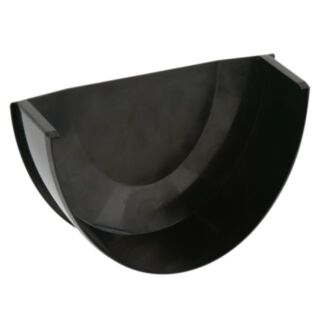 Half Round Deepstyle Gutter Internal Stop End Black 170mm