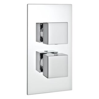 Kartell K-Vit Pure Dual Square Concealed Thermostatic Shower Valve Chrome