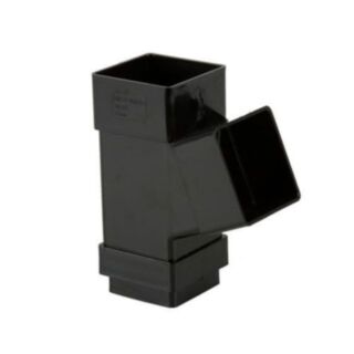 Square Downpipe 112.5° Branch Black 65mm