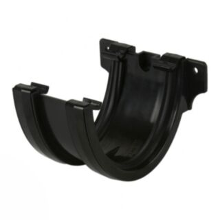 Half Round Deepstyle Gutter Union Bracket Black 170mm