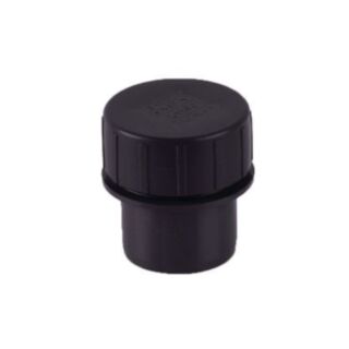 Solvent Weld Waste Screwed Access Plug MuPVC Black 50mm