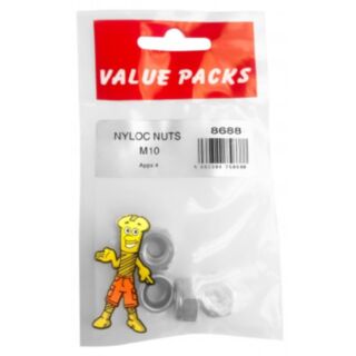 Fastpak Value Pack Nyloc Nuts Zinc M10 4pk