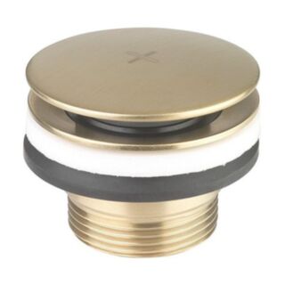 Crosswater Universal Basin Click Clack Waste Brushed Brass