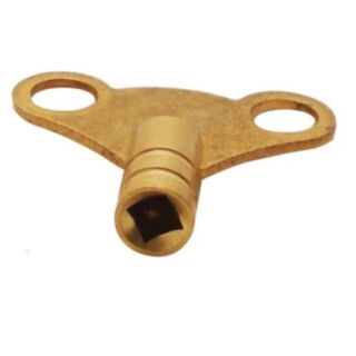 Radiator Bleed Key Clockwork Pattern Brass